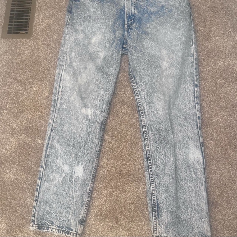 Levi's Men's Blue Acid Wash Straight Jeans